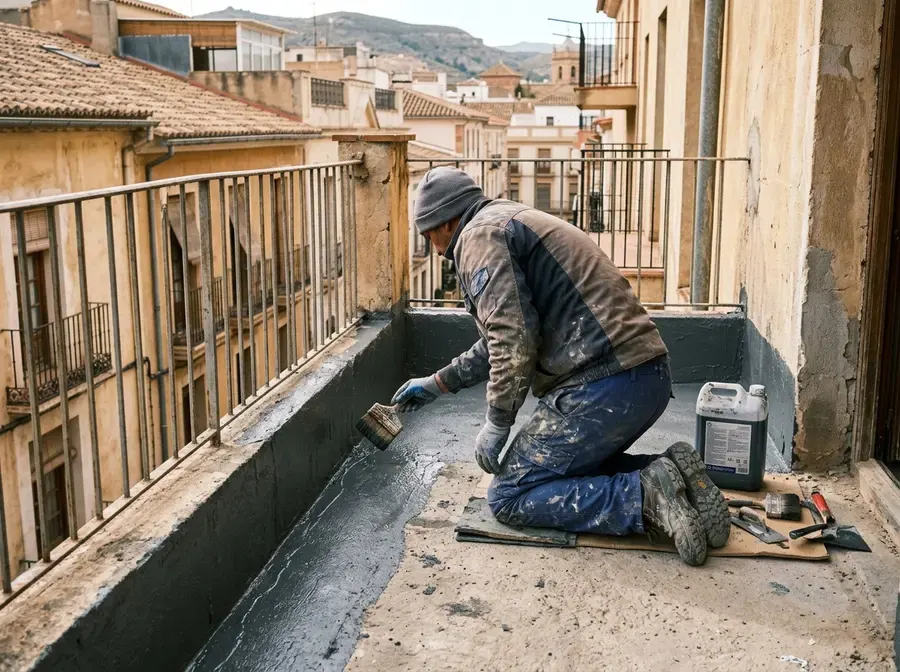Impermeabilización de Balcones y Voladizos en Lorca — trabajo 3 de 4