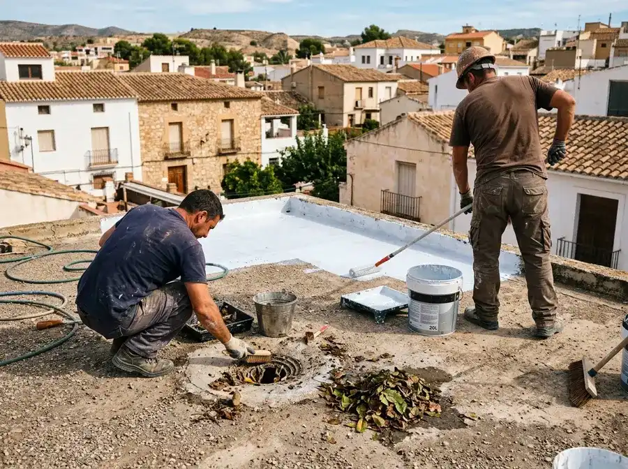 Impermeabilización de Cubierta Plana No Transitable en Lorca — trabajo 3 de 4