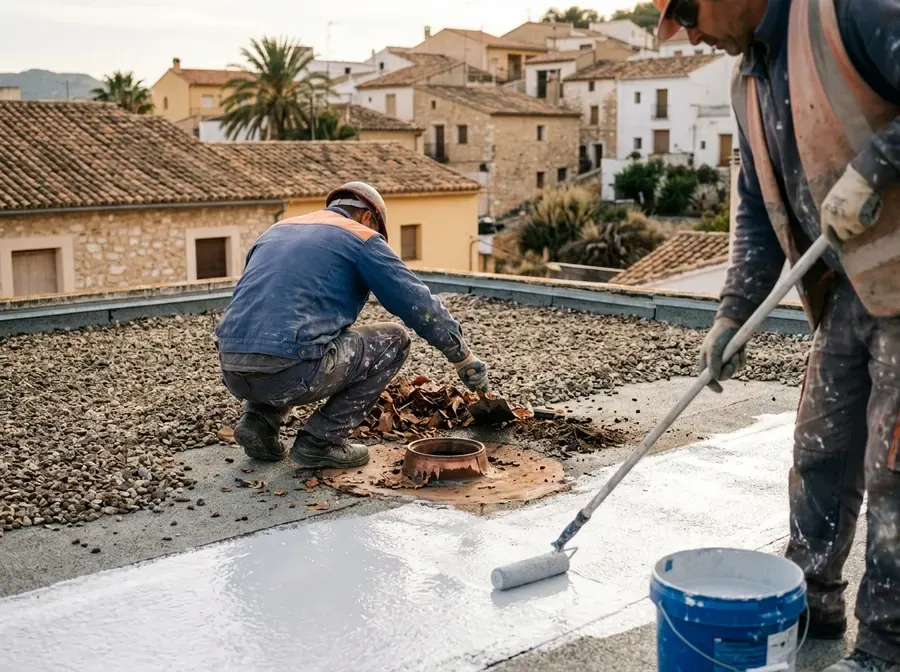 Impermeabilización de Cubierta Plana No Transitable en Lorca — trabajo 4 de 4